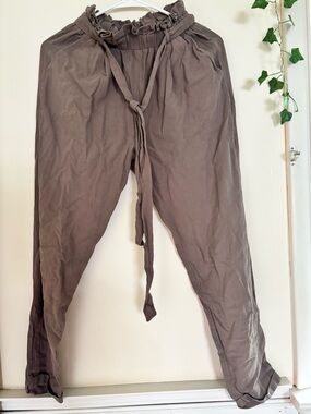 FAVLUX Men's Drawstring Joggers in Taupe Brown
